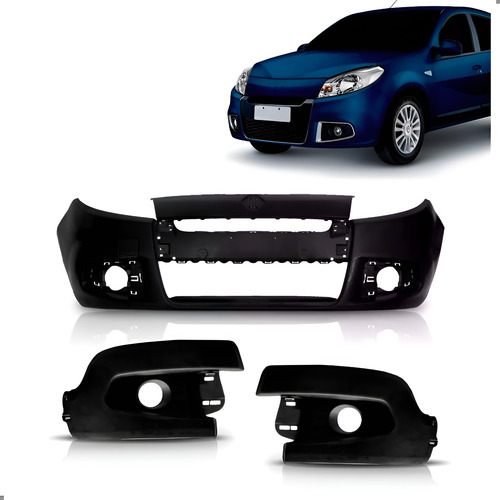 Kit Envolvente Para Sandero 2012 2013 2014 Com Molduras Preto