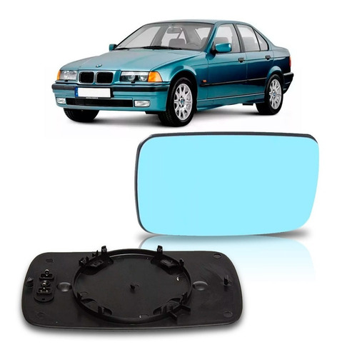 Par Lente Retrovisor Bmw Serie 3 92 A 98 Azul S/ Aquecimento