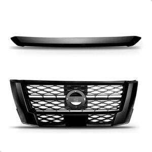 Grade Radiador Frontier 2022 A 2023 Com Friso Capô Preto