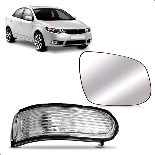 Kit Lente Retrovisor Para Cerato 2009 A 2013 Pisca Direito
