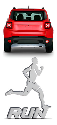 Adesivo Run Corredor 70 Mm Cromado