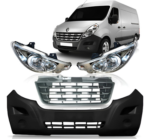 Kit Frente Renault Master 2014 2015 2016 Preto