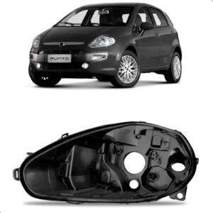 Farol Carcaça Punto 2013 2014 2015 2016 2017 1ª Linha Esquerdo/motorista