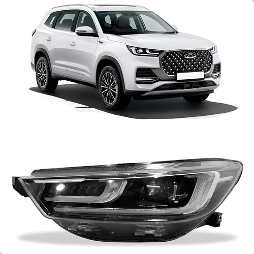 Farol Tiggo 8 Pro 2023 A 2024 Elétrico Led C/ Reator 10p Le Esquerdo