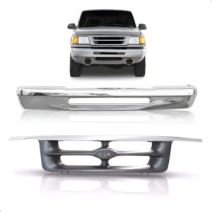 Kit Parachoque E Grade Ranger 1994 1995 1996 1997 Cromada Preto