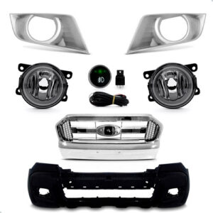 Parachoque E Grade Para Ford Ranger 2016 A 2019 1a Linha  Preto