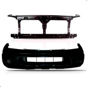Kit Parachoque E Painel Frontal Para Frontier 2008 A 2013 Preto