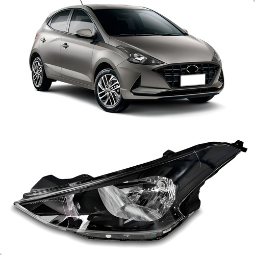 Farol Dianteiro Para Hyundai Hb20 20 21 22 Sem Led 1ª Linha Esquerdo/motorista