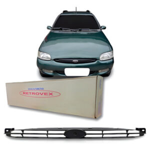 Grade Radiador Escort Zetec 1997 A 2002 Preto - Preta