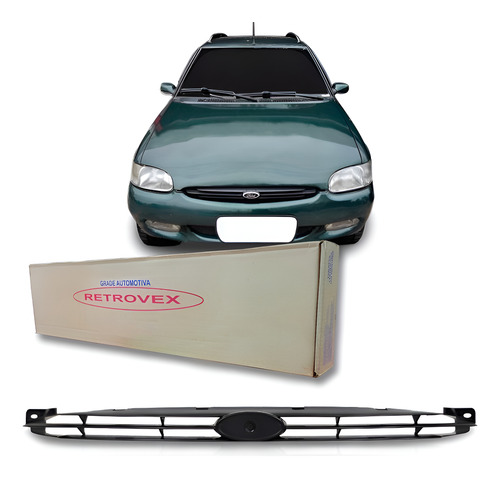 Grade Radiador Escort Zetec 1997 A 2002 Preto - Preta