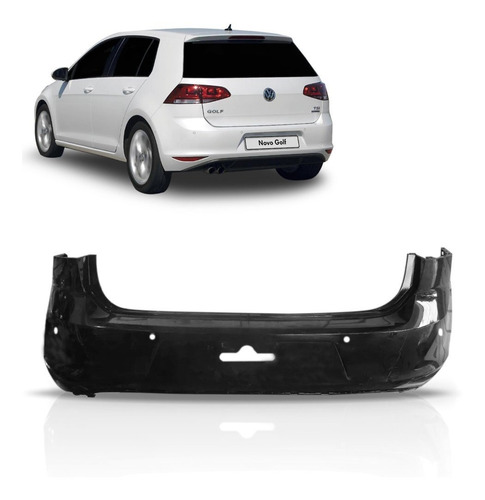 Parachoque Golf 2014 2015 2016 Traseiro Com Furo Sensor-