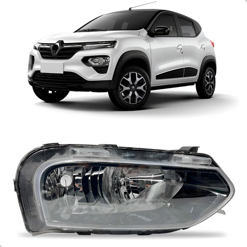 Farol Para Renault Kwid 2022 2023 Inferior 1ª Linha - Direito/passageiro