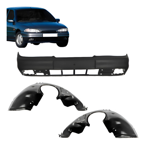 Kit Parachoque Dianteiro Mondeo 1993 1994 1995 1a Linha  Preto