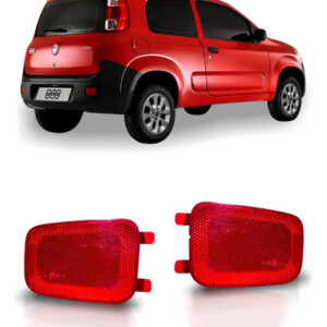 Par Sinaleira Refletiva Fiat Uno Vivace 2010 A 2014 Vermelho