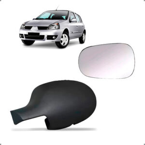 Kit Capa E Lente De Retrovisor Clio 1999 A 2011 Esquerdo Esquerdo