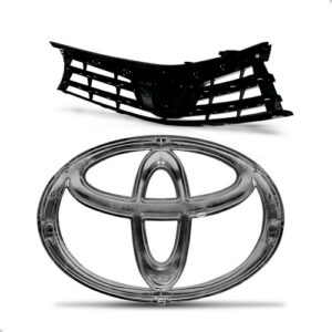 Kit Grade + Emblema Cromado Corolla 2014 2015 2016 2017 Preto