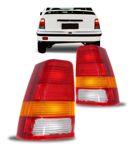 Par Lanterna Traseira Kadett 1989 91 92 93 A 1998 Tricolor
