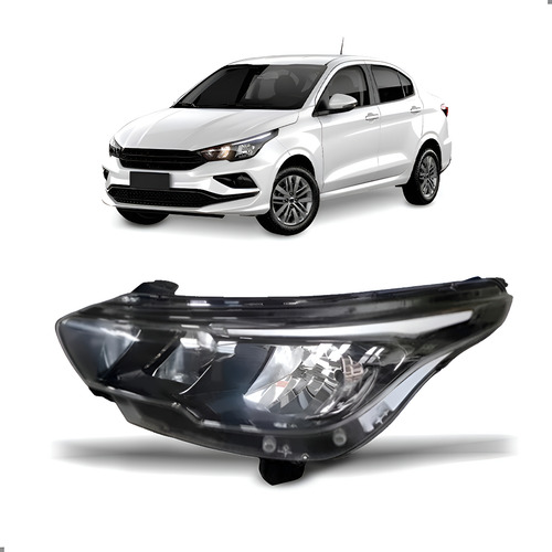 Farol Com Led Para Cronos 2024 2025 1ª Linha Esquerdo/motorista