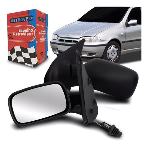 Par Retrovisor Palio 02 Portas Ano 1996 97 98 1999 2000