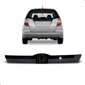 Friso Tampa Traseira Para Fit 2009 A 2014 Preto Com Emblema - Preto