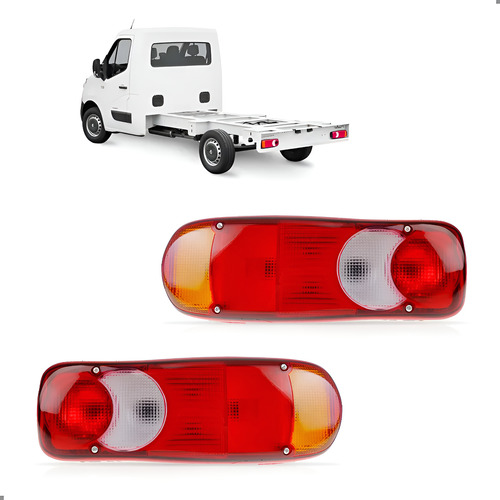 Par Lanterna Traseira Para Master Chassi 2022 2023 2024 2025 Ambos Lados