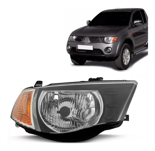 Farol L200 Triton C/ Pisca Ambar 2007 A 2010 1ª Linha - Direito/passageiro