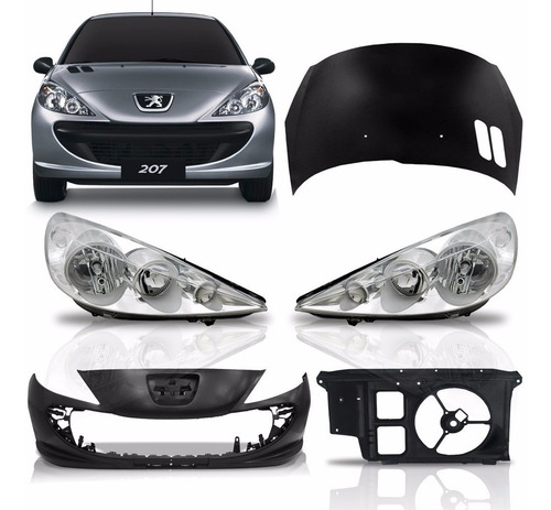 Kit Frente Colisão Peugeot 207 2010 A 2014 Frente Completa
