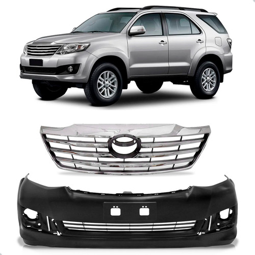 Envolvente Hilux Sw4 12 A 15 Com Grade Superior E Inferior Preto