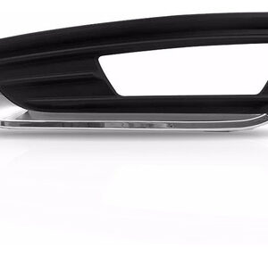 Par Tela Frontal Milha Parachoque Focus 16 17 Friso Cromado Preto