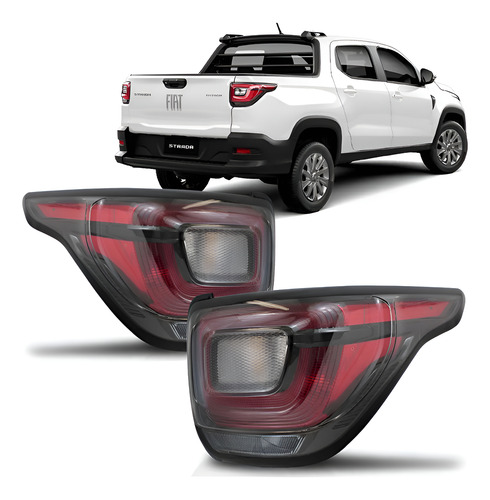 Par Sinaleira Para Fiat Nova Strada 2020 2021 2022 Pickup Vermelho