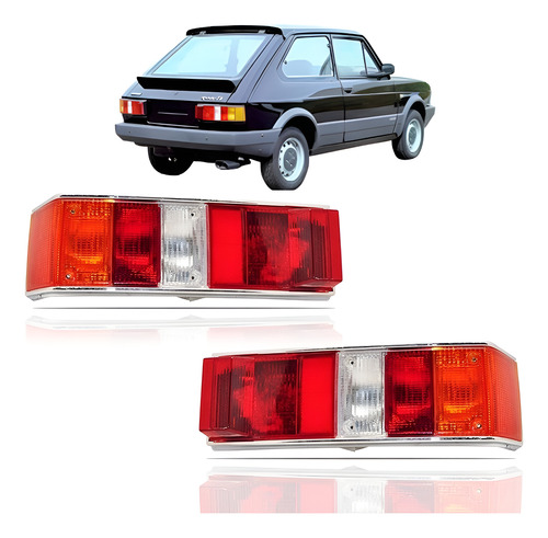 Par Sinaleira Traseira Spazio Oggi 1983 84 85 1986 Tricolor Vermelho