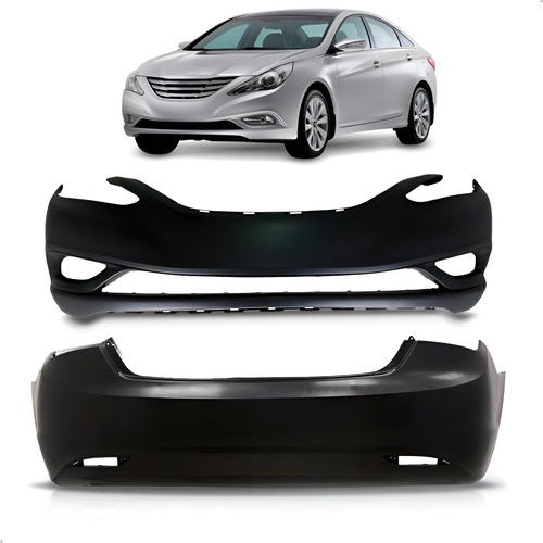 Par Envolvente Sonata 2011 A 2014 Dianteiro E Traseiro Preto