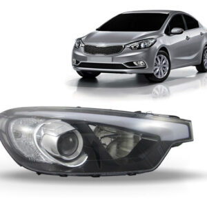 Farol Kia Cerato 14 15 2016 Sem Led Máscara Cromada 1ª Linha Direito/passageiro