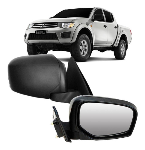 Par Retrovisor L200 Triton Fixo 2008 A 2013 Preto
