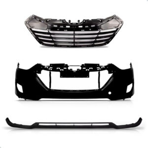 Kit Parachoque Ix35 2010/2015 Com Grade E Spoiler 1a Linha  Preto