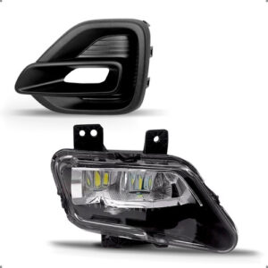 Farol Milha Moldura Para Fiat Pulse 2022 A 2025 Led Esquerdo Preto Esquerdo