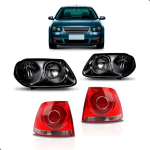 Kit Lanterna Bora 2008 A 2011 Par Faróis E Par Lanterna Ambos Lados Preto