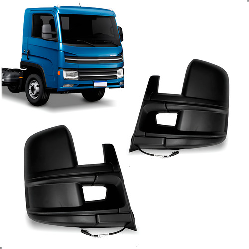 Par Retrovisor Eletrico Delivery 2017 A 2025 Braço Curto 12v