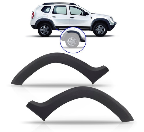 Par Moldura Traseira Parachoque Duster 2011 2012 13 14 15 16