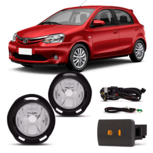 Kit Farol Milha Auxiliar Etios 2012 À 2015 Sem Moldura