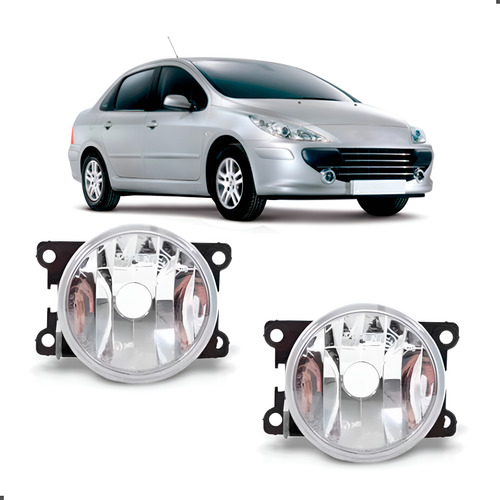 Par Farol Auxiliar Para Peugeot 307 2007 2008 2009 2010 Cristal