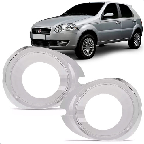 Par Moldura Farol Milha Palio 2010 2011 2012 Cromado Cromado Ambos Os Lados