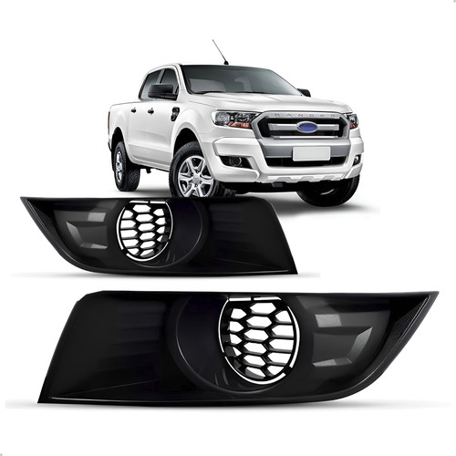 Par Moldura Milha Ranger 2017 2018 2019 Sem Furo Preto Ambos Os Lados