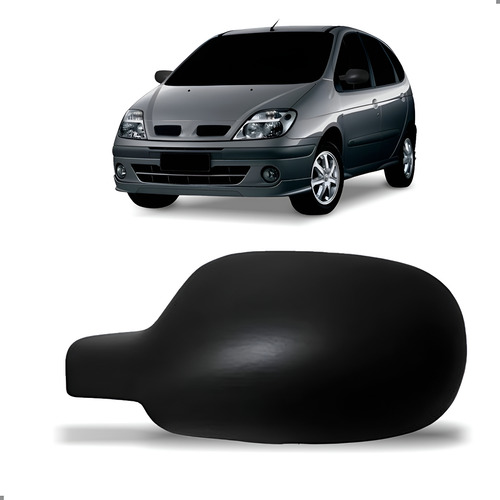 Capa Retrovisor Para Scenic 2001 2002 2003 2004 A 2011 Preto Esquerdo-motorista