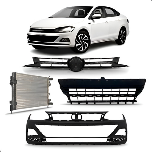 Kit Frente Virtus 2018 A 2022 C/radiador Ar Automatico Preto