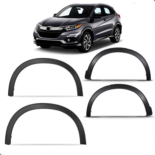 Kit 04 Molduras Vão Roda Para Hrv 2019 2020 2021