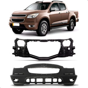 Kit Parachoque C/ Painel Frontal S10 2012 A 2016 Novo Preto
