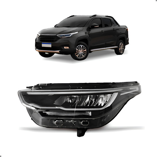 Farol Para Strada 20 21 22 A 25 Full Led Com Reator 1ª Linha Esquerdo/motorista