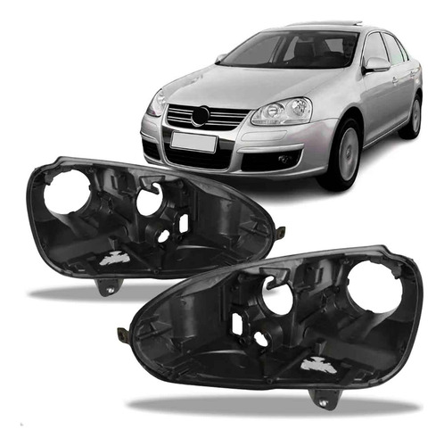 Par Aro Carcaça Farol Vw Jetta 2007 2008 2009 2010