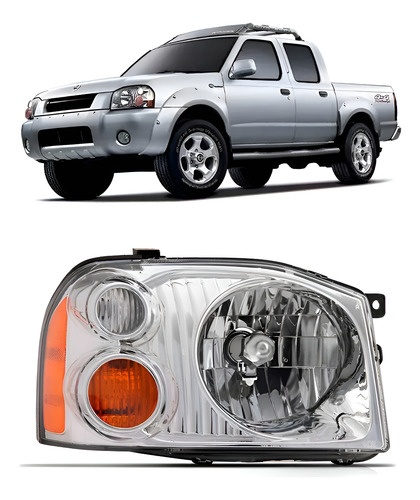 Farol Frontier 03 04 05 2006 07 Cromado Pisca Ambar 1ª Linha - Esquerdo/motorista